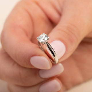 Modern Platinum 1ct Diamond Solitaire Engagement Ring