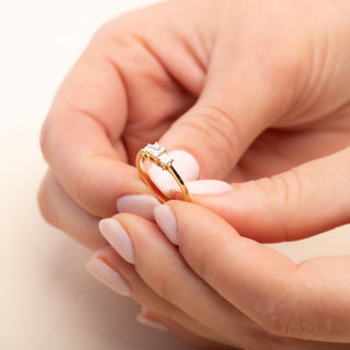 18ct Yellow Gold Slender 0.5ct Three Stone Princess Cut Diamond Trilogy Ring