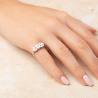 18ct White Gold 1ct Diamond Cluster Ring