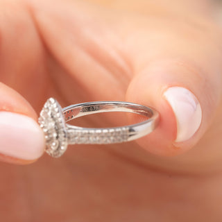 Platinum 0.75ct Pear Shaped Diamond Cluster Ring