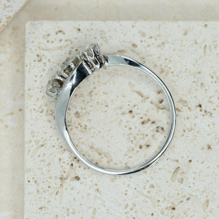 Antique Platinum Old Cut Diamond Trilogy Twist Ring – 0.85ct – Circa 1920s – Size Q