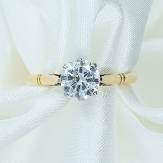 18ct Yellow & White Gold Diamond Solitaire Ring – Approx. 1.10ct – Size P