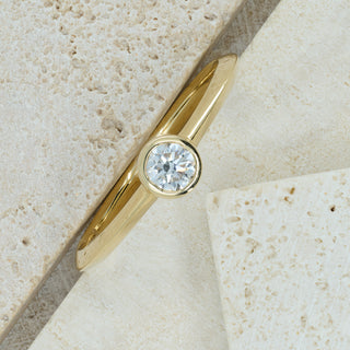 Clogau 18ct Yellow Gold Diamond Solitaire Ring – 0.25ct – Bezel Set – Size T