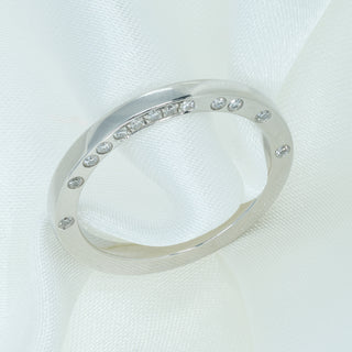 Boucheron Platinum Diamond Wedding Band – 2.1mm – Size 51 (K ½) – Full Set