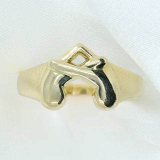 Boodles 18ct Yellow Gold “Hug” Ring – Dunthorne – Size T