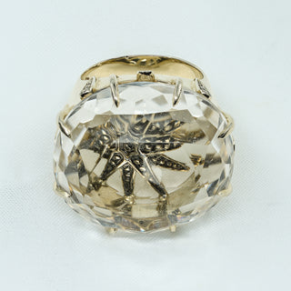 H. Stern 18ct White Gold Moonlight Rock Crystal & Cognac Diamond Statement Ring – Size N – 23.3g