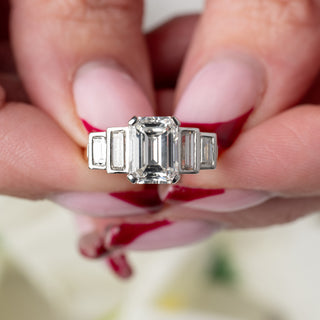 GIA Certified 2.03ct Emerald Cut Diamond Ring in 18ct Yellow & White Gold - I½