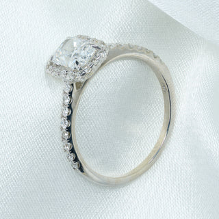 GIA Certified 1.00ct E Colour Radiant Cut Diamond Ring in 14ct White Gold - Size N½