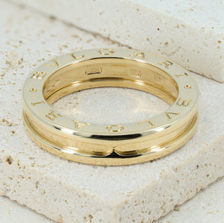 Bvlgari B.Zero1 18ct Yellow Gold Ring - Size 54 / UK N - Boxed