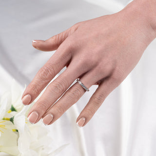 Tiffany & Co. Platinum Diamond Half Eternity Ring – 0.30ct – Size I ½