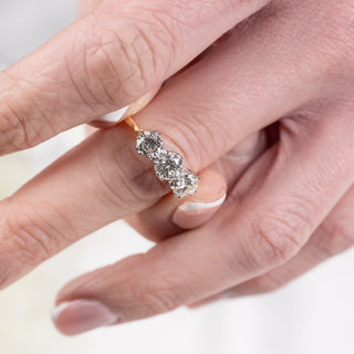 18ct Yellow & White Gold Diamond Trilogy Ring – 1.60ct – VS Clarity – Size P