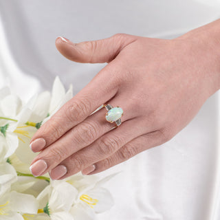 18ct Yellow Gold Opal & Diamond Cocktail Ring – Approx. 2.5ct Opal – Size N