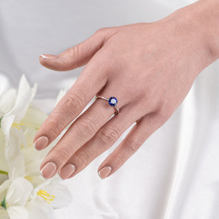 Modern Platinum Tanzanite Solitaire Ring – 2.04ct – AAAA Grade – Size S ½