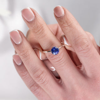 Modern Platinum Tanzanite Solitaire Ring – 2.04ct – AAAA Grade – Size S ½
