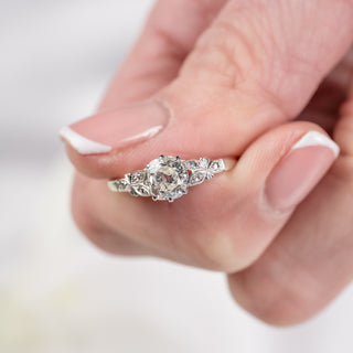 Antique 18ct White Gold & Platinum Old Cut Diamond Solitaire Ring – Approx. 1.00ct – Size M ½