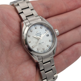 Ladies Omega Seamaster Aqua Terra 231.10.30.60.55.001 Stainless Steel Mother-Of-Pearl Dial 30mm RESERVED