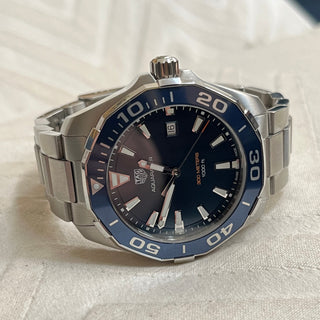 TAG Heuer Aquaracer WAY101C.BA0746 43mm Blue & Steel Quartz Full Set 2018