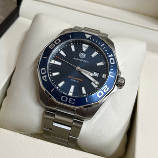 TAG Heuer Aquaracer WAY101C.BA0746 43mm Blue & Steel Quartz Full Set 2018