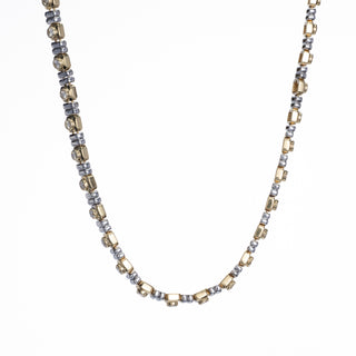 18ct Yellow & White Gold 4.7ct Diamond Tennis Necklace, Bracelet & Earrings Set
