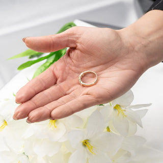 18ct Yellow Gold 1ct Diamond Five Stone Half Eternity Band Ring