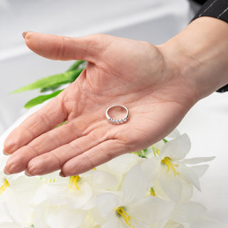 Small 18ct White Gold 0.25ct Half Eternity Band Ring
