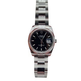 Rolex Oyster Perpetual Date Black 115200 34mm Full Set