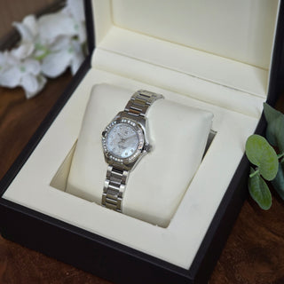 Tag Heuer Ladies Aquaracer Ref. WAY1414 - Mother of Pearl Dial, Diamond Bezel & Hour Markers - Full Set (2016)