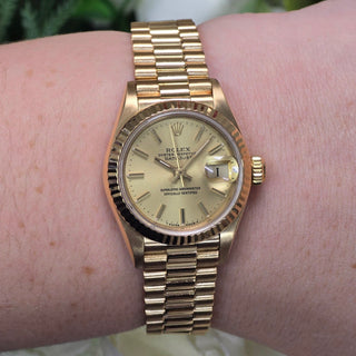 Rolex Lady-Datejust 69178 - 18ct Yellow Gold - 26mm - Full Set (1987)