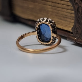 Antique 18ct Yellow Gold Sapphire And Diamond Ring