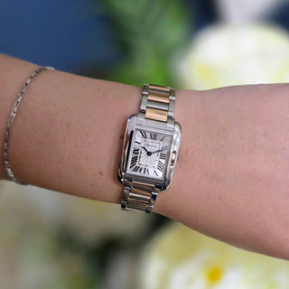 Cartier Tank Anglaise Ref. 3485  - 18ct Rose Gold & Steel - Full Set (2018)