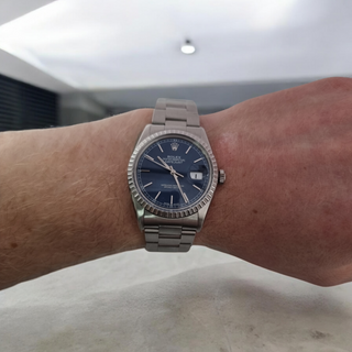 Vintage 36mm Rolex Datejust 1603 Steel Blue Dial Fully Refurbished 1978