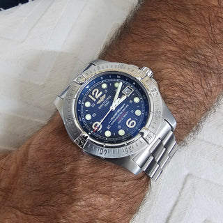 Breitling Superocean Steelfish A17390 44mm Blue Dial Full Set 2007