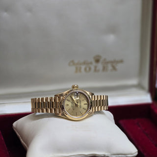 Rolex Lady-Datejust 69178 - 18ct Yellow Gold - 26mm - Full Set (1987)