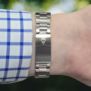 Vintage 1978 Rolex Air King 5500 34mm Factory Purple Patina Dial Oyster Steel Automatic