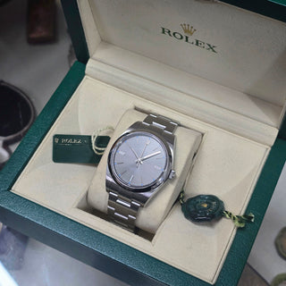 Rolex Oyster Perpetual 114300 39mm Dark Rhodium Dial - Full Set (2016)