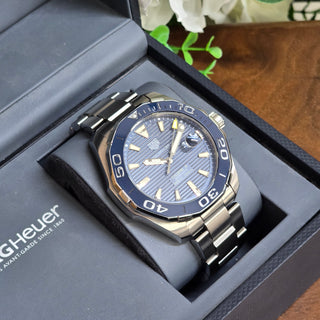Tag Heuer Aquaracer Calibre 5 Automatic Ref. WAY201B.BA0927 - Blue Bezel - 43mm (Year Unknown)