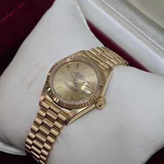 Rolex Lady-Datejust 69178 - 18ct Yellow Gold - 26mm - Full Set (1987)