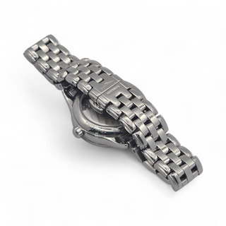 Ladies Longines Flagship Wristwatch L4.274.0.87.6 Stainless Steel Mother of Pearl Dial VS Diamond Bezel