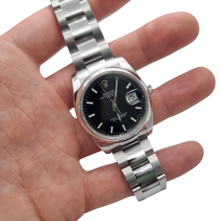 Rolex Oyster Perpetual Date Black 115200 34mm Full Set