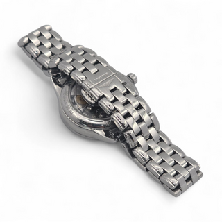 Ladies Longines Flagship Wristwatch L4.274.0.87.6 Stainless Steel Mother of Pearl Dial VS Diamond Bezel