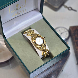 Ladies Gucci 6400L Wristwatch Gold Plated Case and Bracelet Boxed