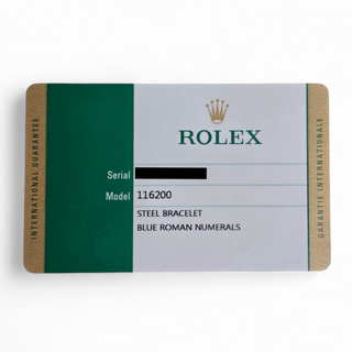 Rolex Datejust 116200 36mm Oyster Steel with factory blue and Roman Numeral Dial