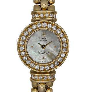 Rolex Cellini - 2297 - 18ct Yellow Gold, Mother of Pearl & Diamond Ladies Watch (1990)