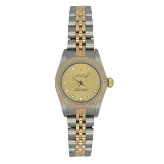 Rolex 76193 Oyster Perpetual - Factory Diamond Dial - Two-tone - 24mm Watch - Jubilee - Full Set