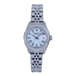 Ladies Rolex Oyster Perpetual 69160 26mm Roman White Dial Jubilee Bracelet 1990