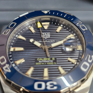 Tag Heuer Aquaracer Calibre 5 Automatic Ref. WAY201B.BA0927 - Blue Bezel - 43mm (Year Unknown)