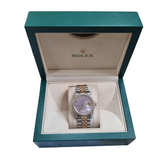 Rolex Datejust 16013 18ct And Steel Diamond Mother Of Pearl Dial and Bezel & Case