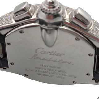 Cartier Roadster 2618 Automatic Chronograph 42mm with 'Bustdown' Natural Diamond set case