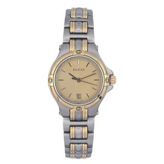 Ladies Gucci 9040L 26mm Stainless Steel and Gold plate Wristwatch