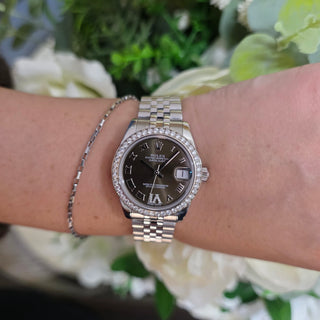 Rolex Oyster Perpetual Datejust Ref. 178384 63160 - Factory Diamond Bezel - Bronze Roman Numerals Dial (2017)